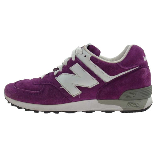 NEW BALANCE ニューバランス 英国製 M576PP 30周年記念 スニーカー ランニングシューズ パープル系 US7【中古】