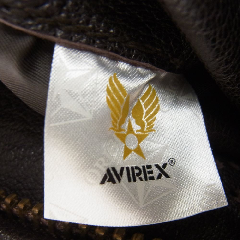 AVIREX アヴィレックス 6101063 G-1 TOP GUN GOAT ゴートスキンレザー G1 トップガン レザージャケット ミリタリー ダークブラウン系 40【中古】