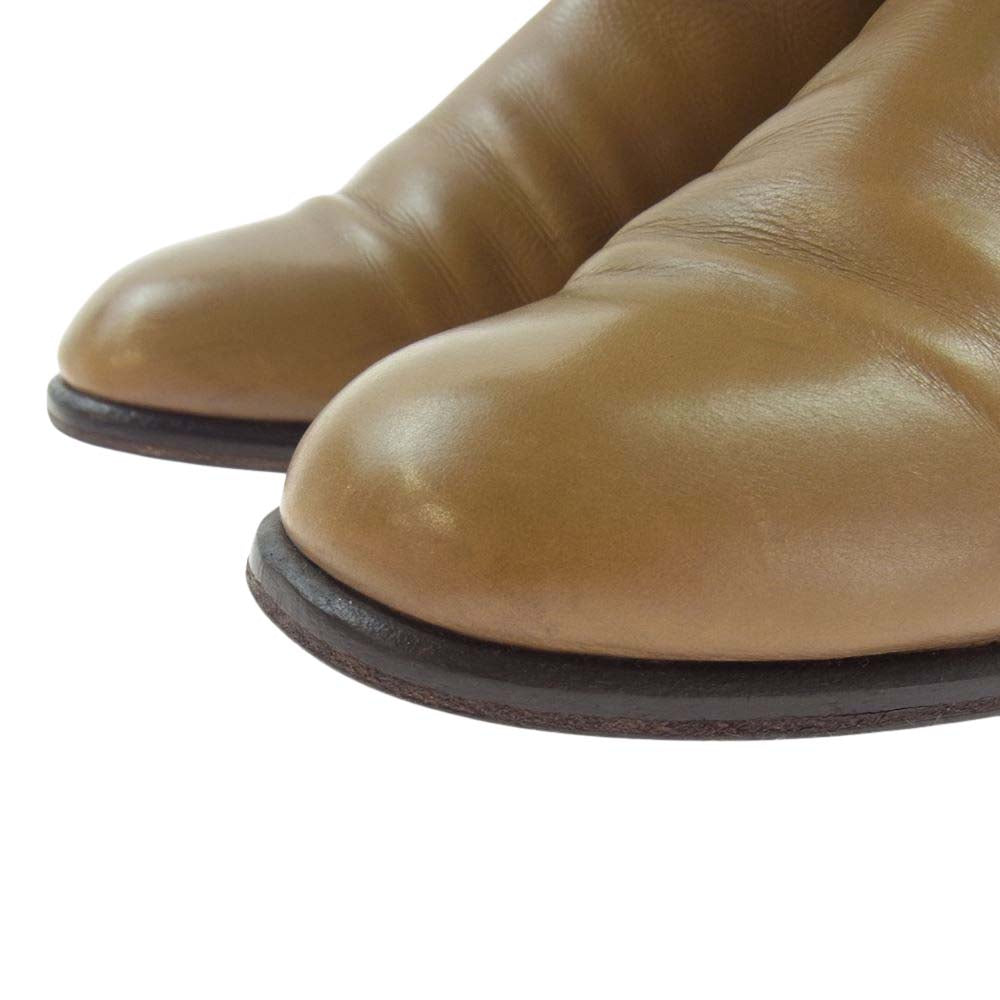 サンテ ボレッラ 7529 イタリア製 レザー ロング ブーツ ベージュ系 37【中古】