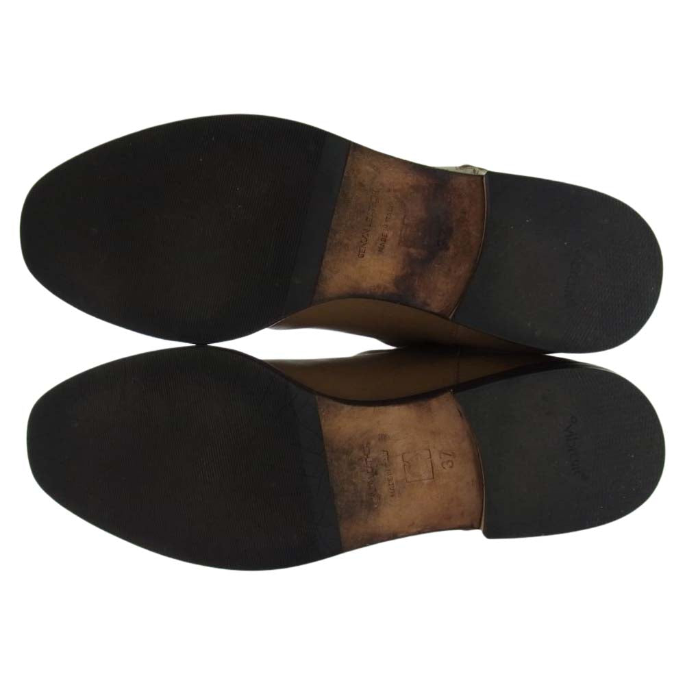 サンテ ボレッラ 7529 イタリア製 レザー ロング ブーツ ベージュ系 37【中古】