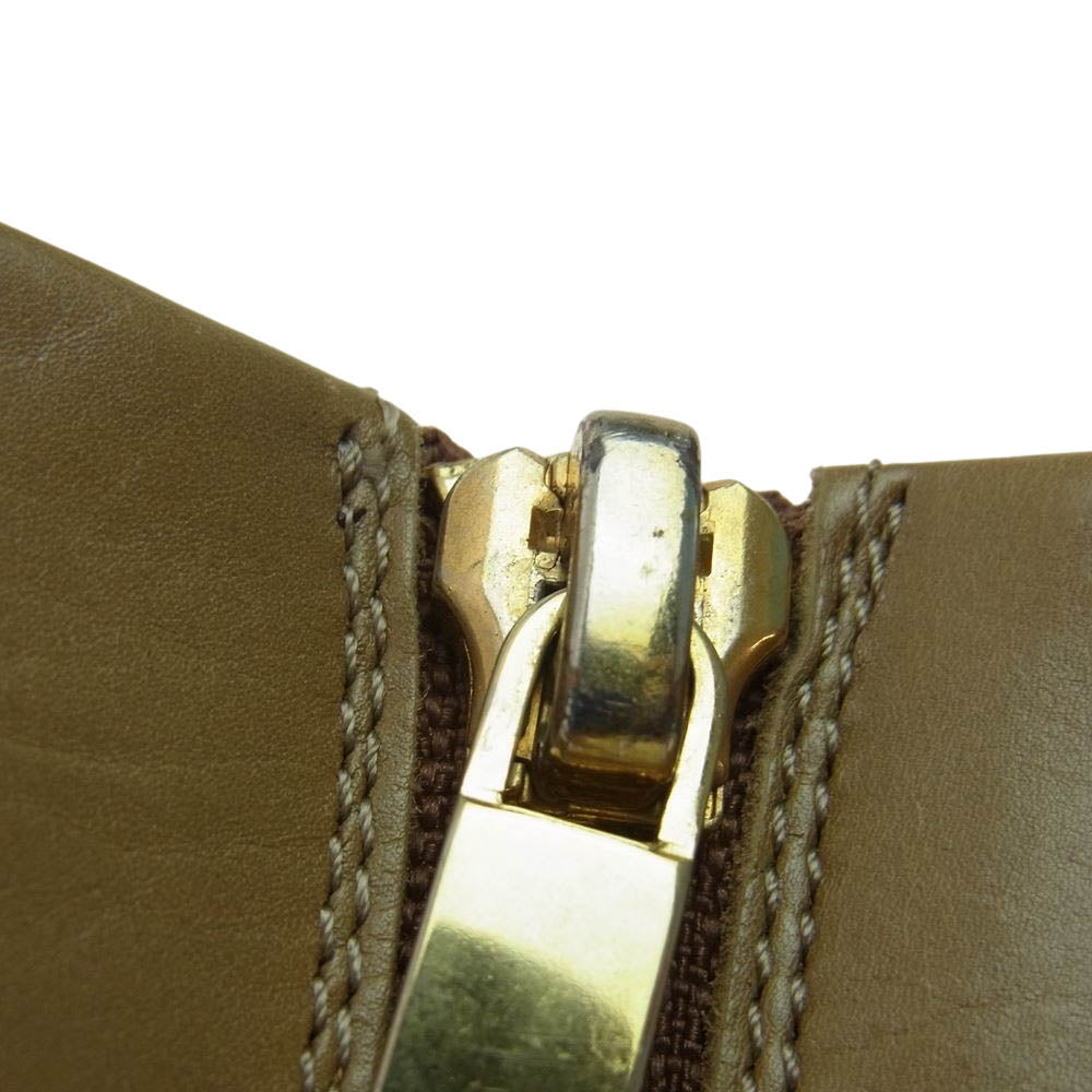 サンテ ボレッラ 7529 イタリア製 レザー ロング ブーツ ベージュ系 37【中古】