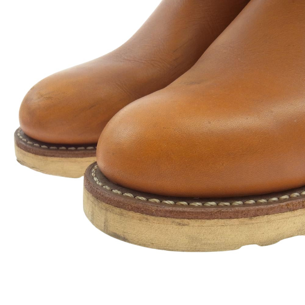 RED WING レッドウィング 9866 刺繍犬タグ 復刻 Irish Setter Gold Russet Sequoia アイリッシュセッター ゴールドラセット セコイア ペコスブーツ  ライトブラウン系 26.0cm【中古】