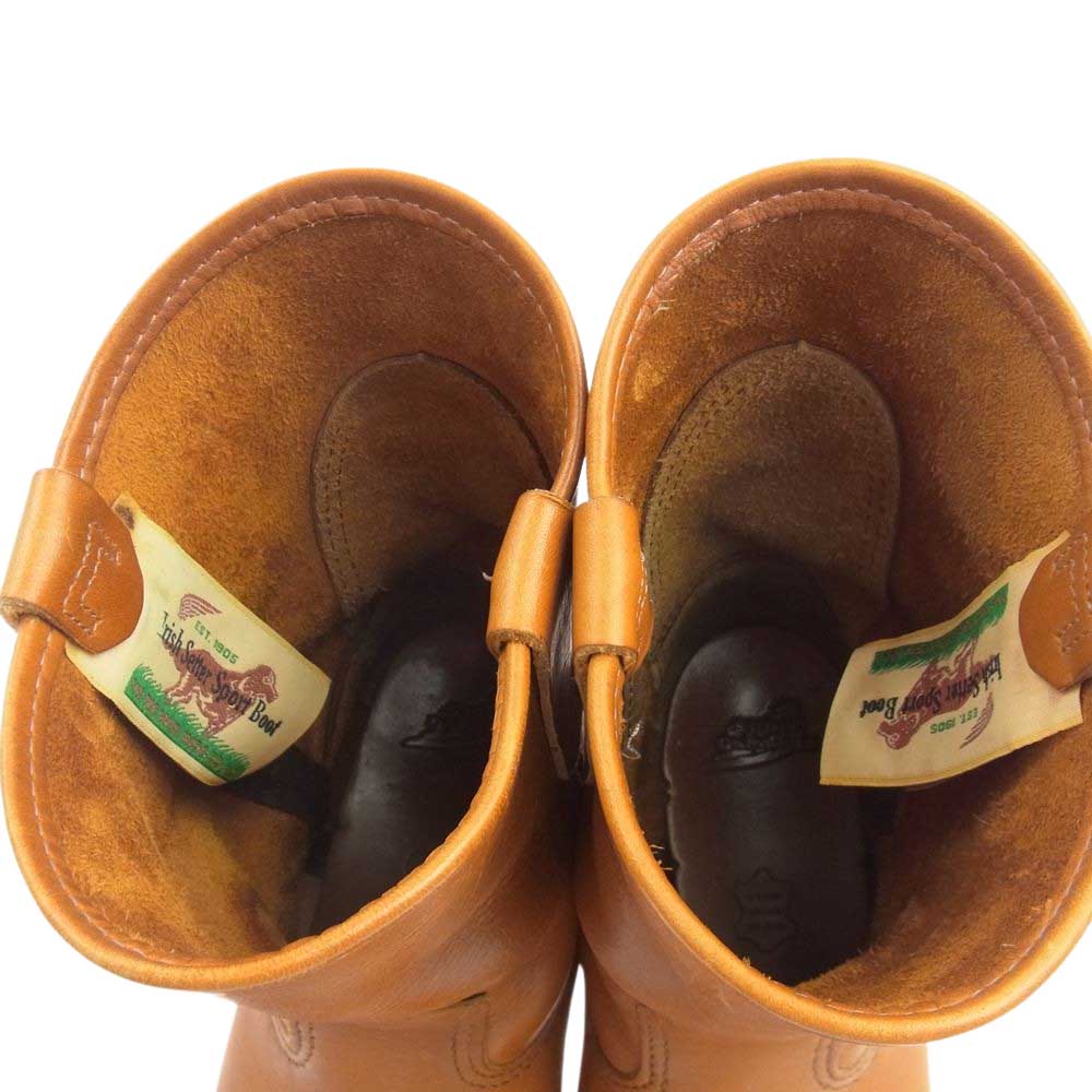 RED WING レッドウィング 9866 刺繍犬タグ 復刻 Irish Setter Gold Russet Sequoia アイリッシュセッター ゴールドラセット セコイア ペコスブーツ  ライトブラウン系 26.0cm【中古】