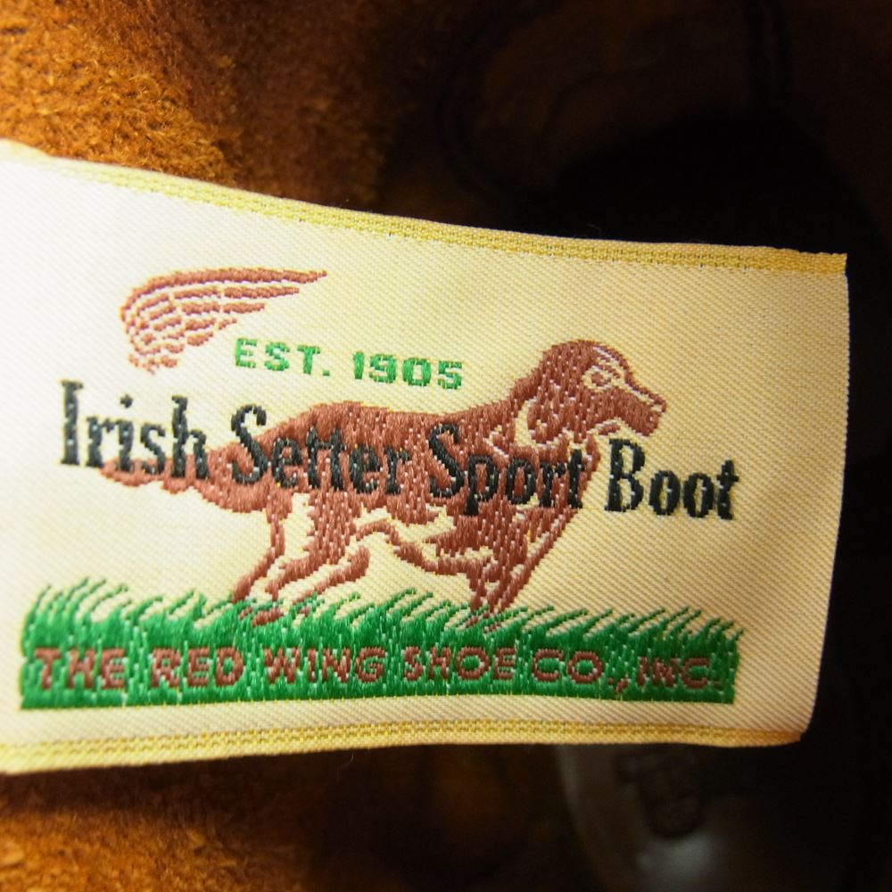 RED WING レッドウィング 9866 刺繍犬タグ 復刻 Irish Setter Gold Russet Sequoia アイリッシュセッター ゴールドラセット セコイア ペコスブーツ  ライトブラウン系 26.0cm【中古】