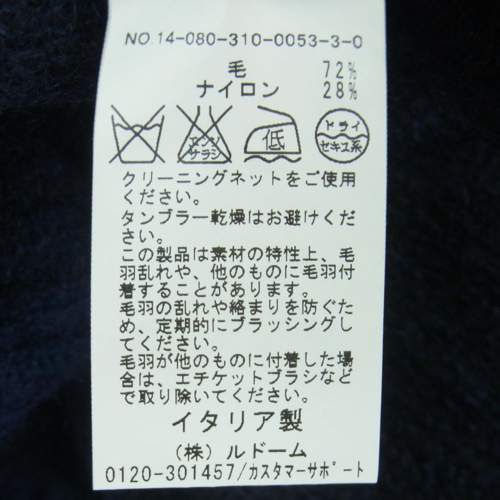 ロベルトコリーナ 14-080-310-0053-3-0 クルーネック ニット セーター ブルー系 ブラック系 46【中古】