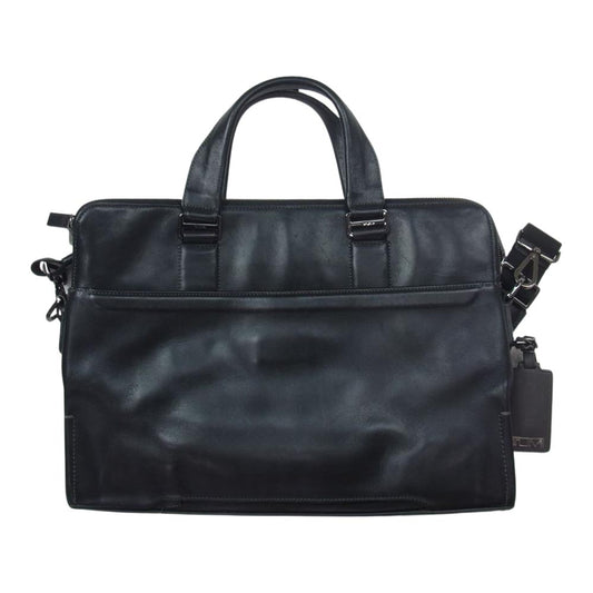 TUMI トゥミ 063000 HARRISON SENECA ハリソン セネカ レザー 2WAY ショルダー ブリーフケース ブラック系【中古】