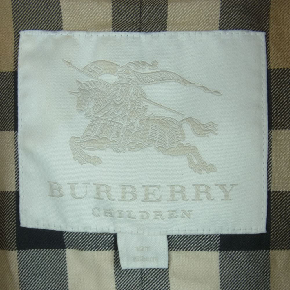 BURBERRY バーバリー CHILDREN チルドレン C8A02-500-40 キッズ トレンチ コート ベトナム製 ベージュ系 12Y 152cm【中古】