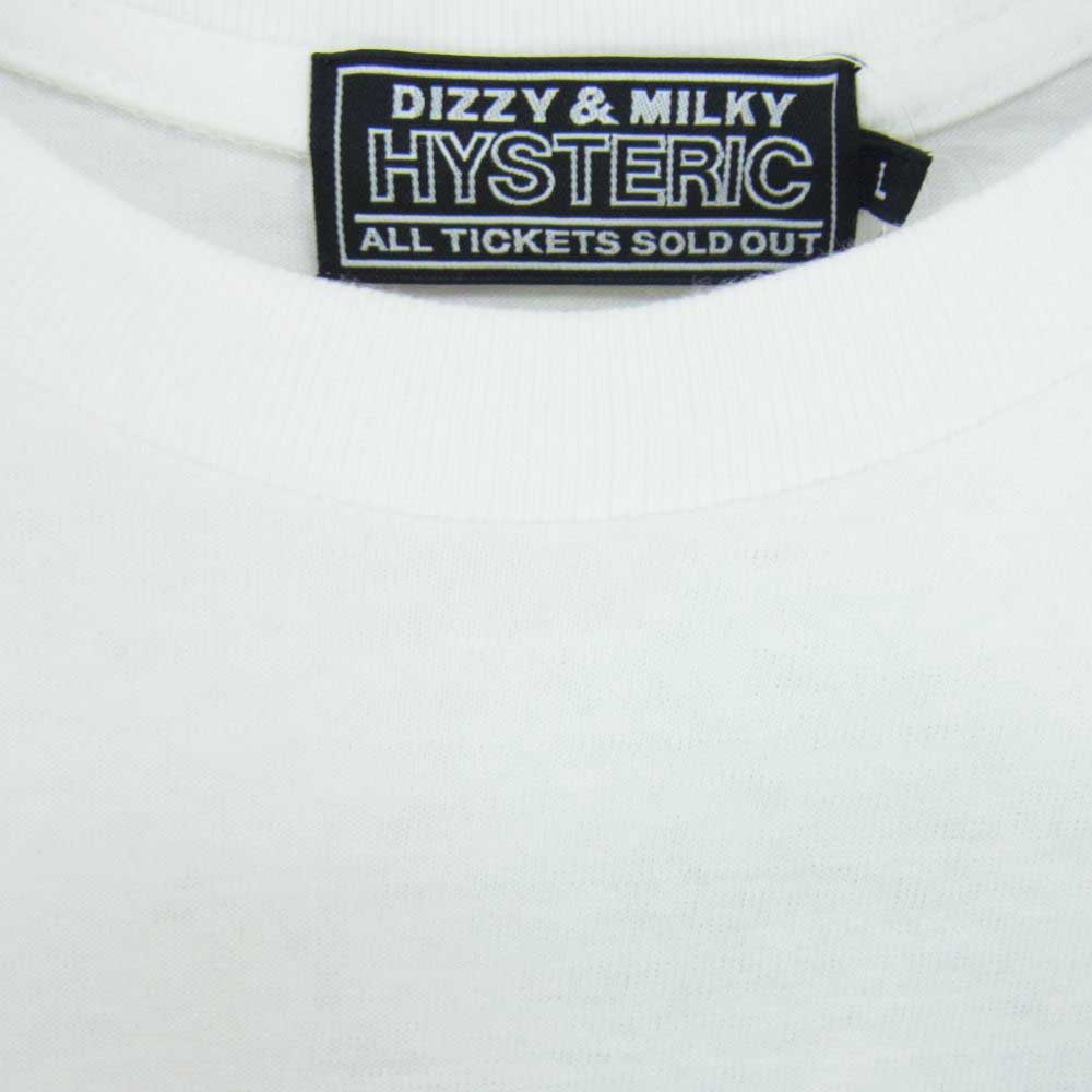 HYSTERIC GLAMOUR ヒステリックグラマー 23SS 02233CT01 AMPLIFIED ガール 半袖 プリント Tシャツ ホワイト系 L【中古】