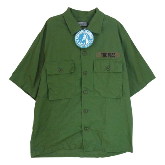 HYSTERIC GLAMOUR ヒステリックグラマー 23SS 02232AH03 STRAWBERRY RACER ストロベリーレーサー 刺繍 ユーティリティ 半袖 シャツ カーキ系 M【中古】