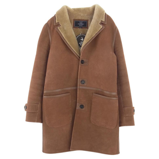 HYSTERIC GLAMOUR ヒステリックグラマー 06213LC01 THEE HYSTERIC XXX ダブルフェイス リアルムートン ランチコート ライトブラウン系 M【中古】