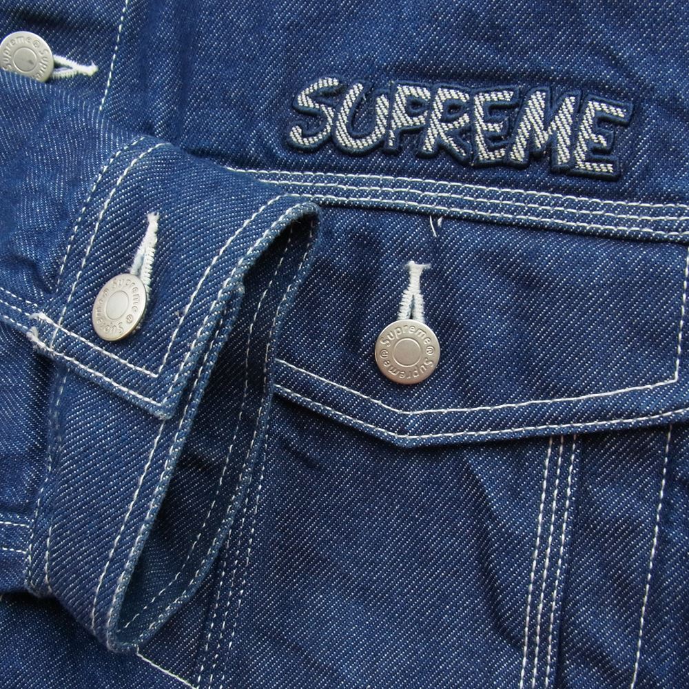 Supreme シュプリーム 20AW Smurfs Denim Trucker Jacket バック プリント スマーフ デニム トラッカー ジャケット インディゴブルー系 L【中古】