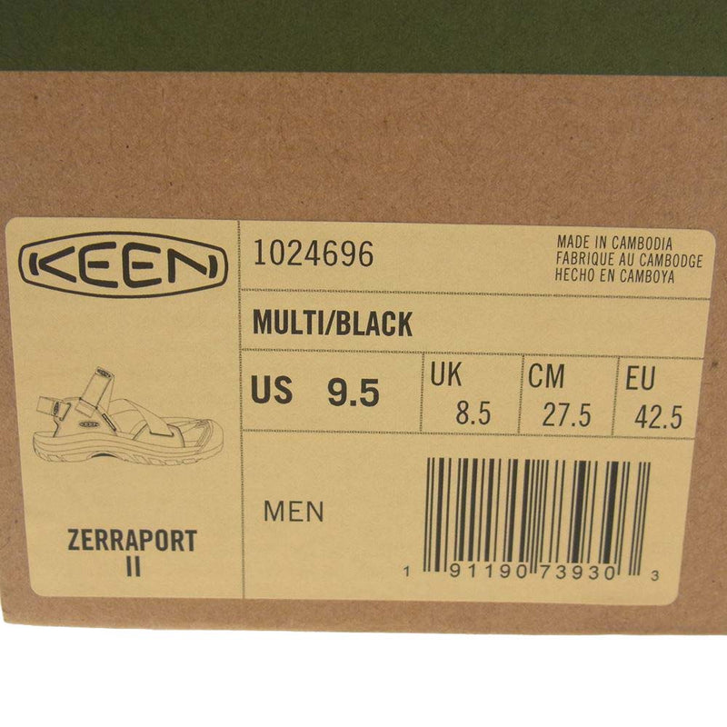 KEEN キーン 1024696 ZERRAPORT II ゼラポート スポーツ サンダル ブラック系 27.5cm【美品】【中古】