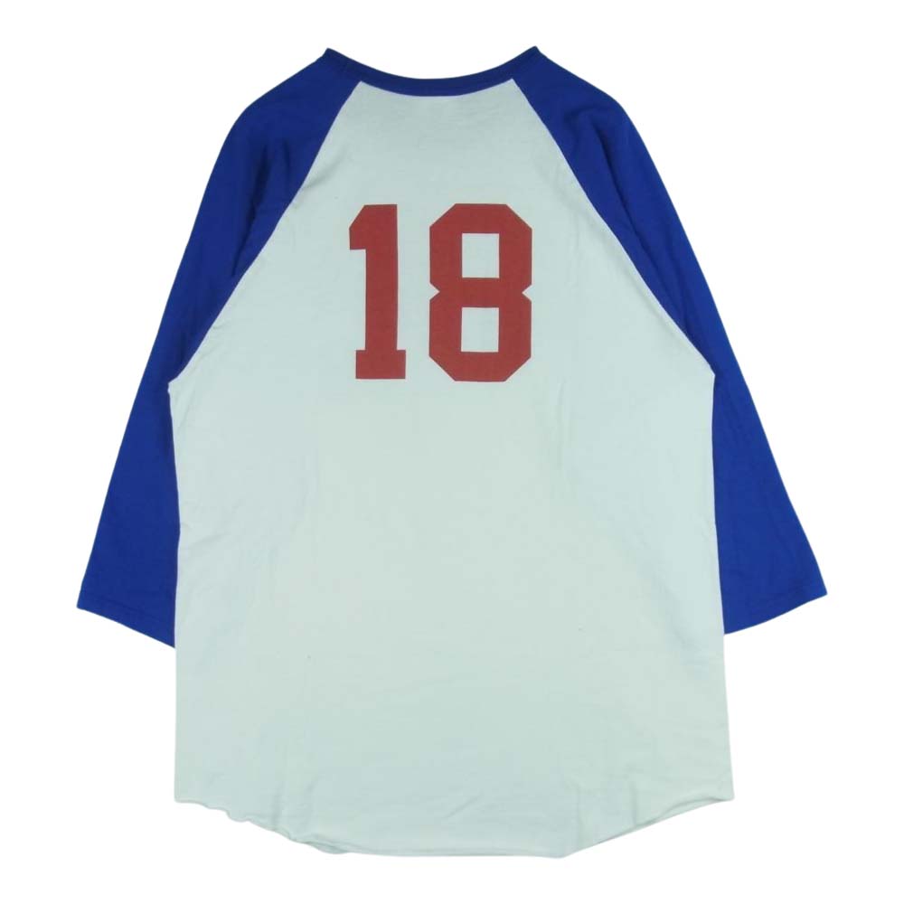STANDARD CALIFORNIA スタンダードカリフォルニア SD18th Anniversary 3/4 Sleeve Baseball T ラグラン 七分袖 ベースボール Tシャツ ホワイト系 ブルー系 M【新古品】【未使用】【中古】
