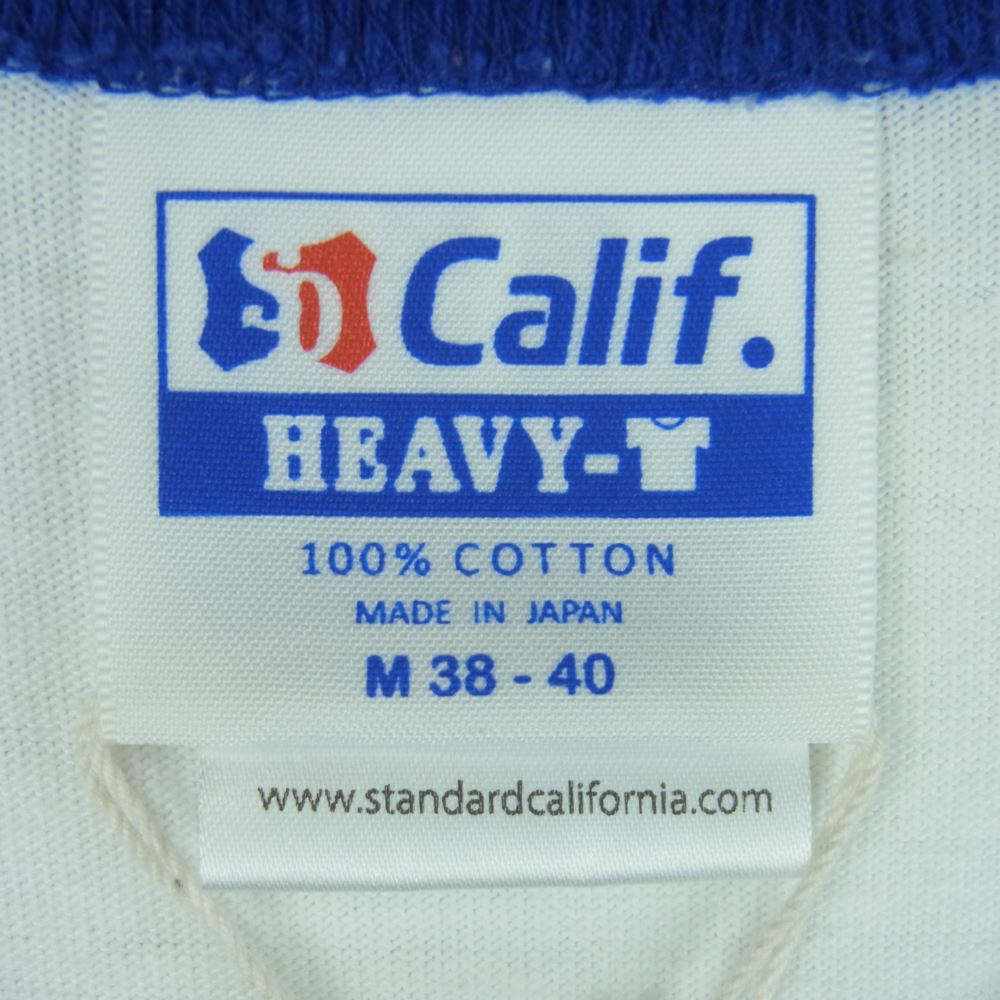 STANDARD CALIFORNIA スタンダードカリフォルニア SD18th Anniversary 3/4 Sleeve Baseball T ラグラン 七分袖 ベースボール Tシャツ ホワイト系 ブルー系 M【新古品】【未使用】【中古】