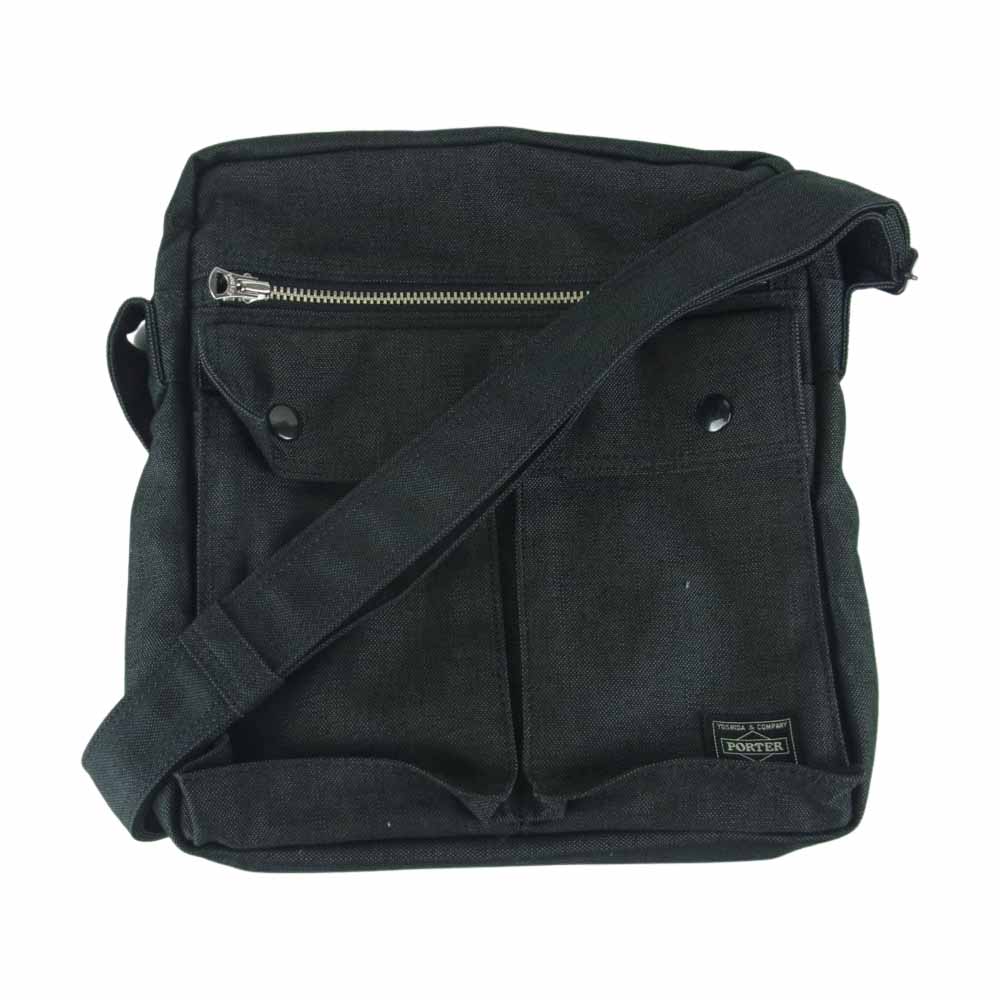 PORTER ポーター スモーキー デニム ショルダー バッグ 日本製 ダークグレー系【美品】【中古】