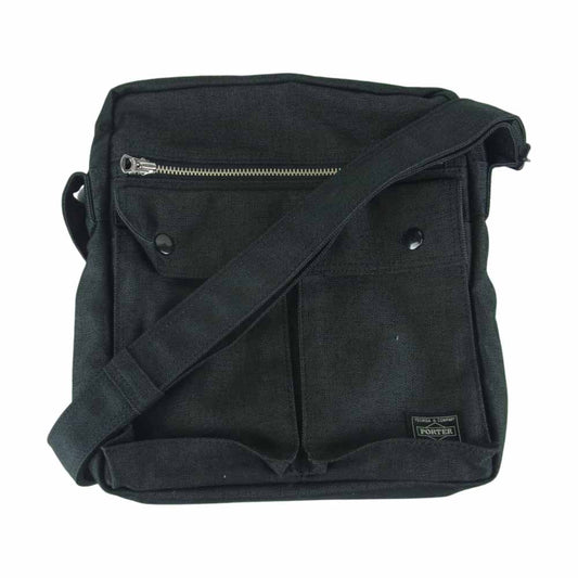PORTER ポーター スモーキー デニム ショルダー バッグ 日本製 ダークグレー系【美品】【中古】
