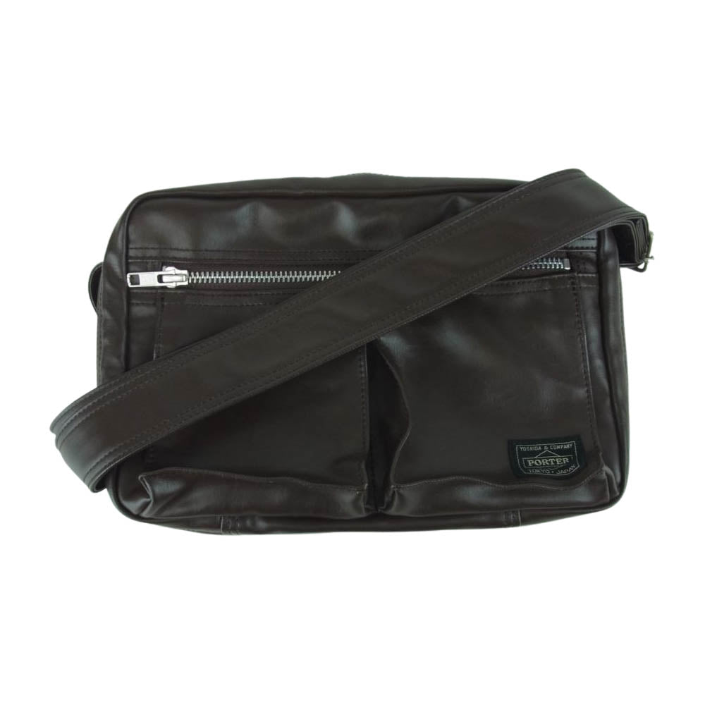 PORTER ポーター FREE STYLE フリースタイル ショルダー バッグ 日本製 ダークブラウン系【中古】