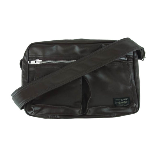 PORTER ポーター FREE STYLE フリースタイル ショルダー バッグ 日本製 ダークブラウン系【中古】