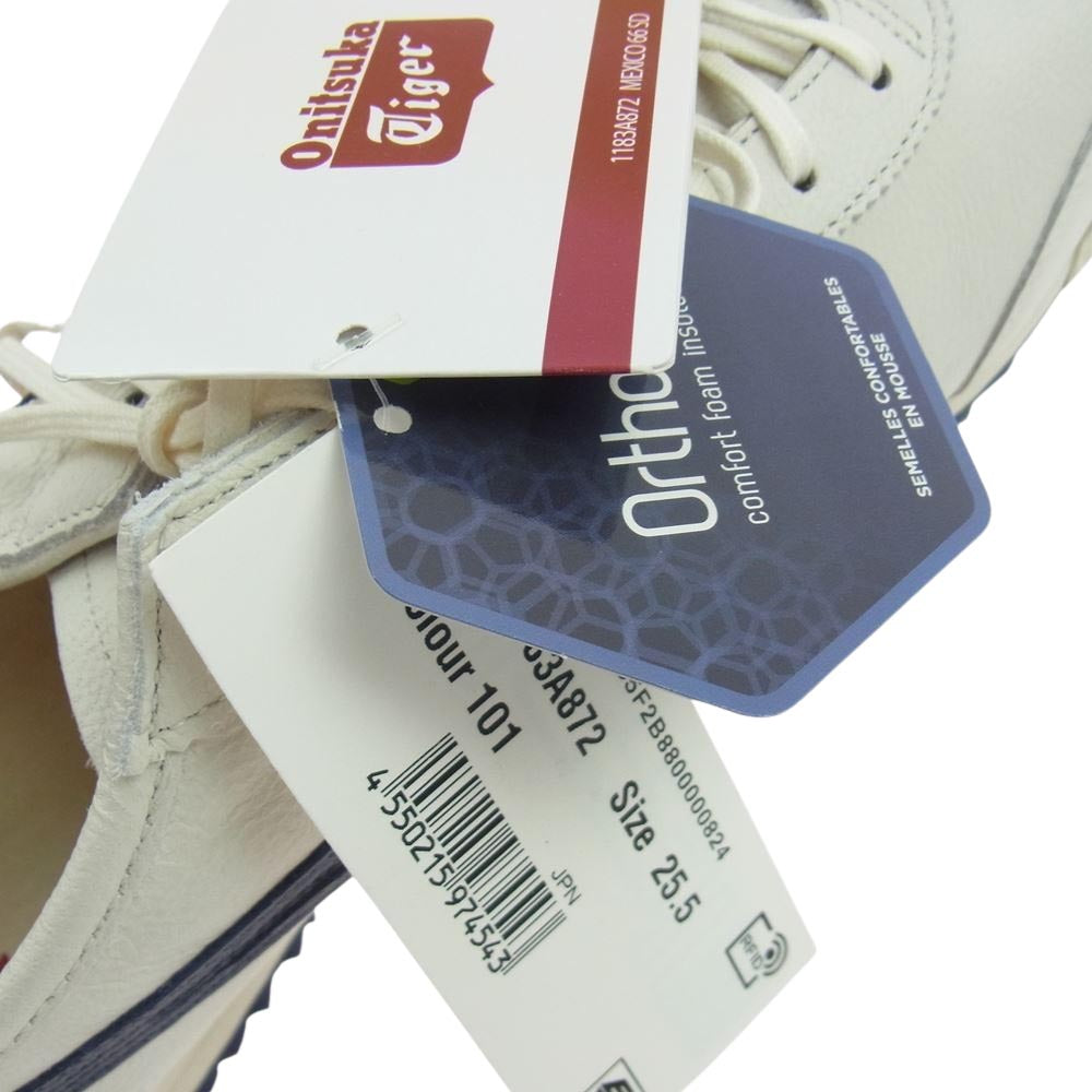 ONITSUKA TIGER オニツカタイガー 1183A872 MEXICO 66 SD ランニング シューズ スニーカー ホワイト系 25.5cm【新古品】【未使用】【中古】