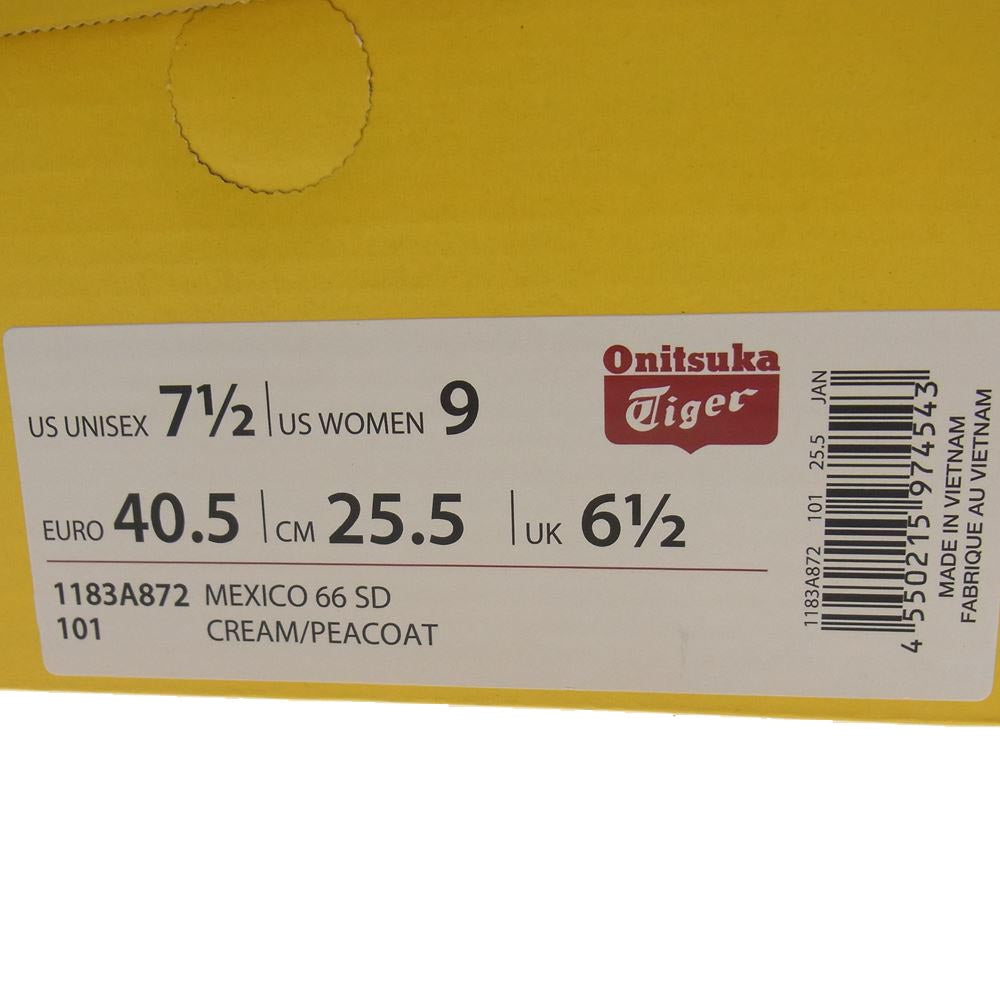 ONITSUKA TIGER オニツカタイガー 1183A872 MEXICO 66 SD ランニング シューズ スニーカー ホワイト系 25.5cm【新古品】【未使用】【中古】