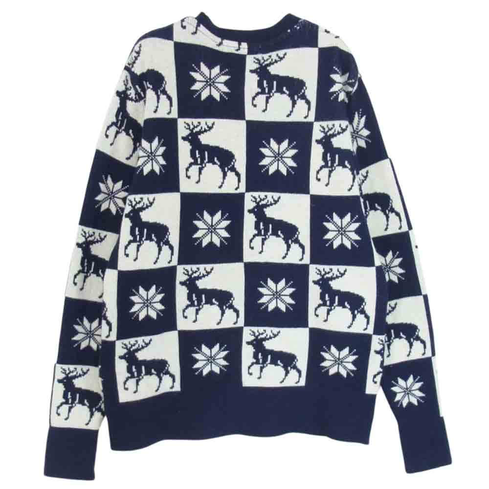 TENDERLOIN テンダーロイン 13AW T-SWEATER D ウール ニット セーター トナカイ ネイビー系 M【中古】