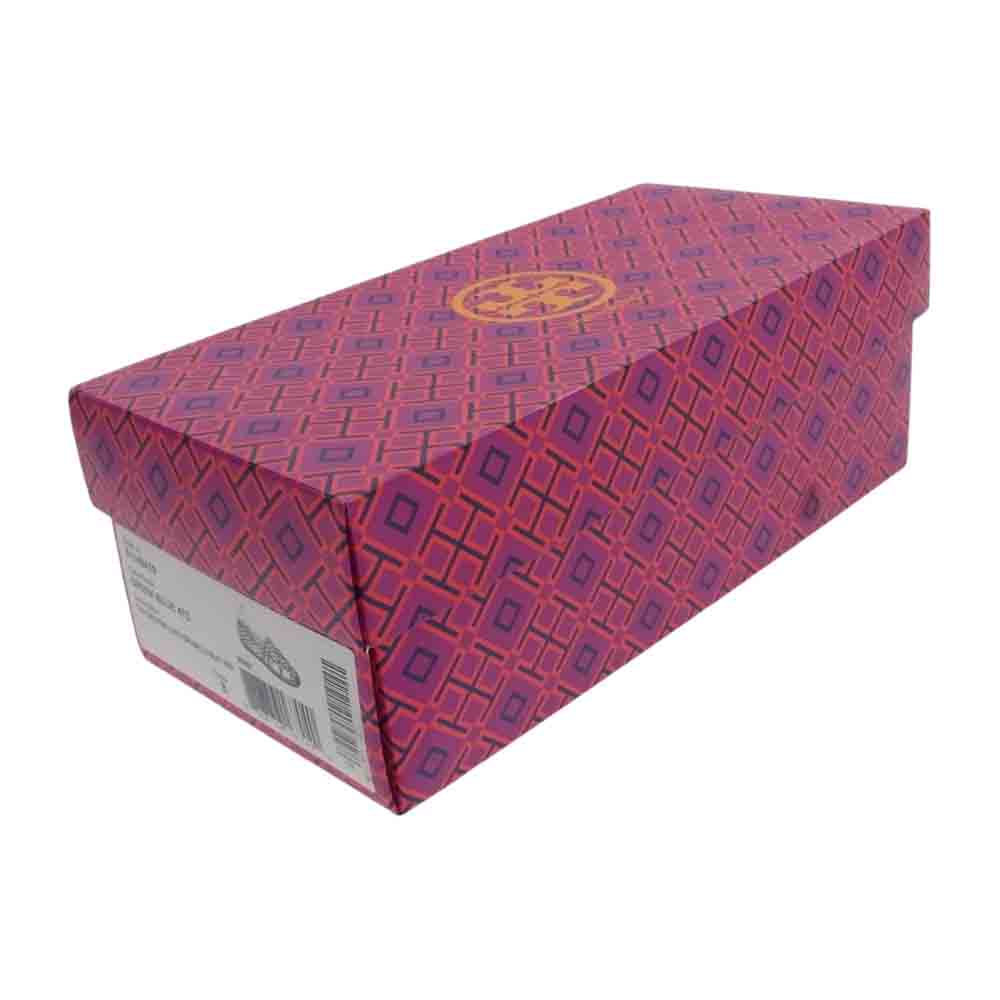 Tory Burch トリーバーチ THATCHED PERF LOGO ESPADRILLE-SILKY VEG スニーカー サンダル シューズ ブルー系 8【中古】