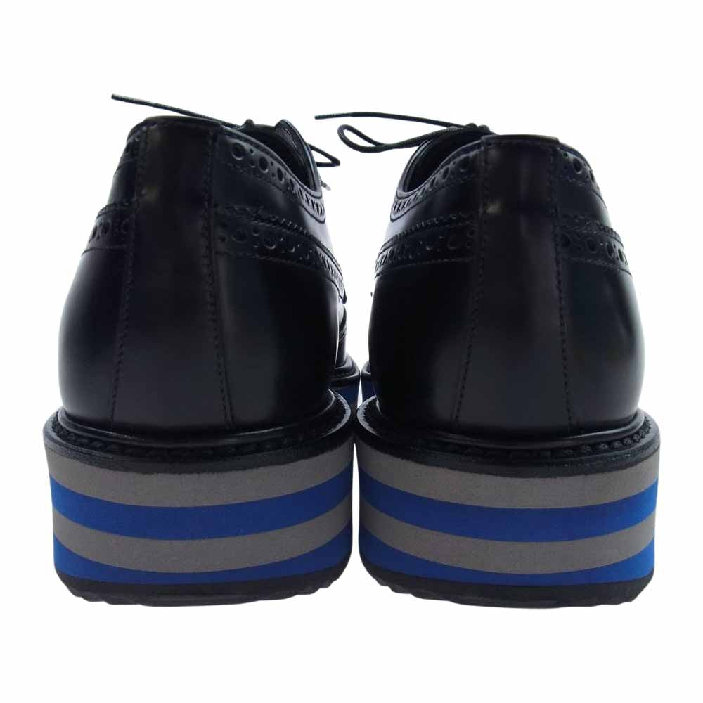 PRADA プラダ 2EG015 ウィングチップ ドレス シューズ 革靴 ブラック系