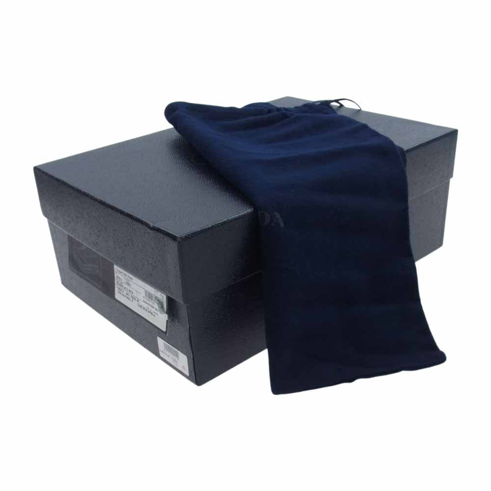 PRADA プラダ 2EG015 ウィングチップ ドレス シューズ 革靴 ブラック系 7.5【極上美品】【中古】