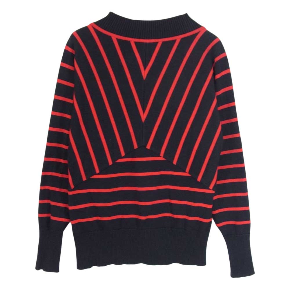 Vivienne Westwood ヴィヴィアンウエストウッド RED LABEL レッドレーベル 切替 ボーダー ニット セーター レッド系 2【中古】