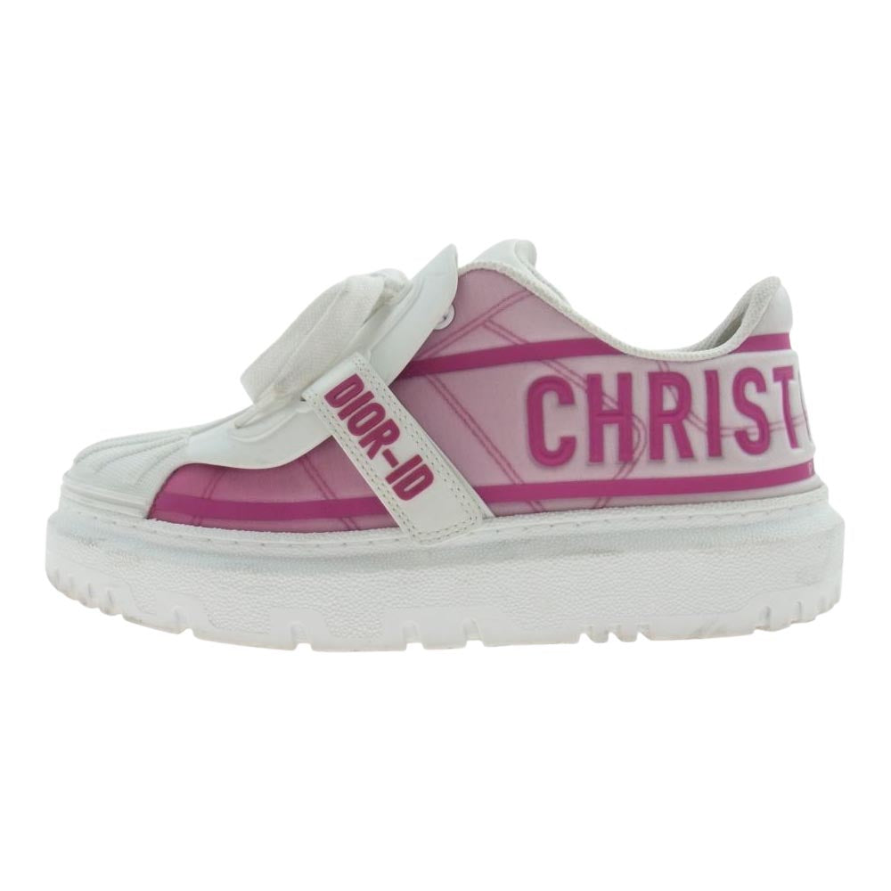 Dior ディオール KCK345RSF DIOR-ID ロゴ スニーカー ピンク系 ホワイト系 35.5【中古】