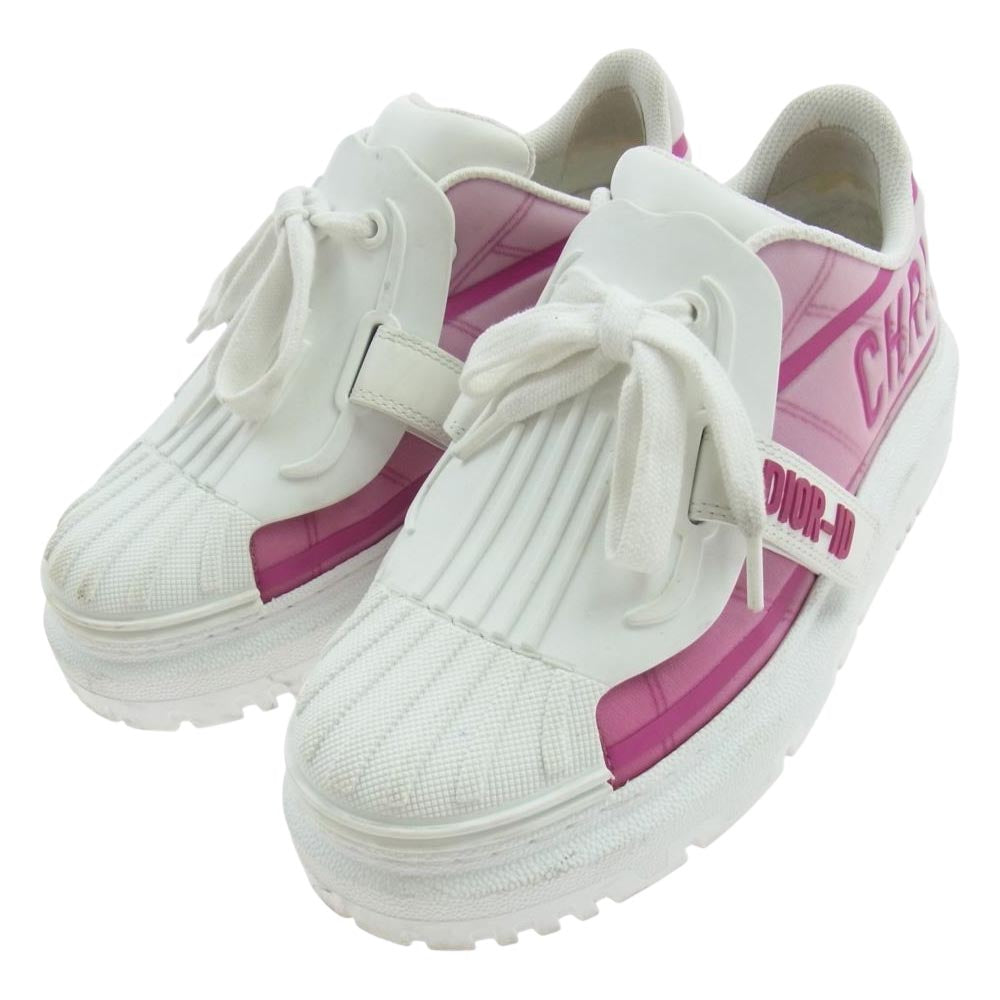 Dior ディオール KCK345RSF DIOR-ID ロゴ スニーカー ピンク系 ホワイト系 35.5【中古】