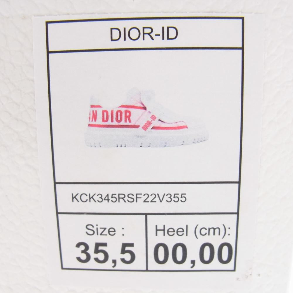 Dior ディオール KCK345RSF DIOR-ID ロゴ スニーカー ピンク系 ホワイト系 35.5【中古】