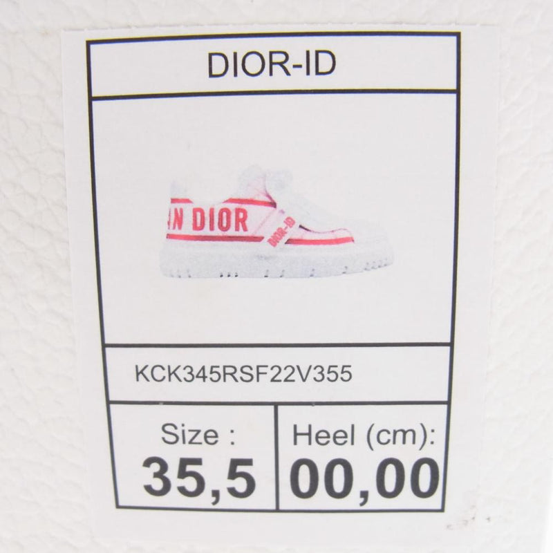 Dior ディオール KCK345RSF DIOR-ID ロゴ スニーカー ピンク系 ホワイト系 35.5【中古】