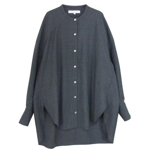 エッセン ロートレアモン タックスリーブ ノーカラー シャツ グレー系 38【中古】