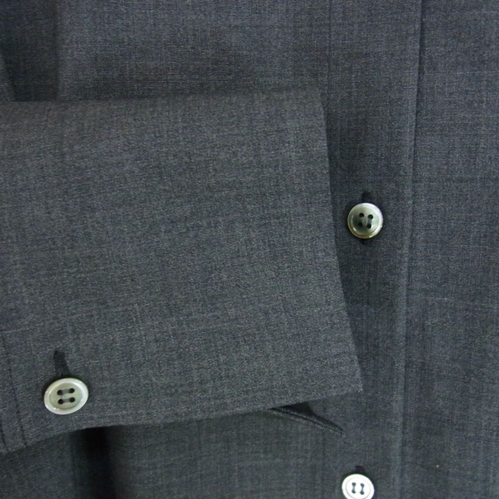 エッセン ロートレアモン タックスリーブ ノーカラー シャツ グレー系 38【中古】