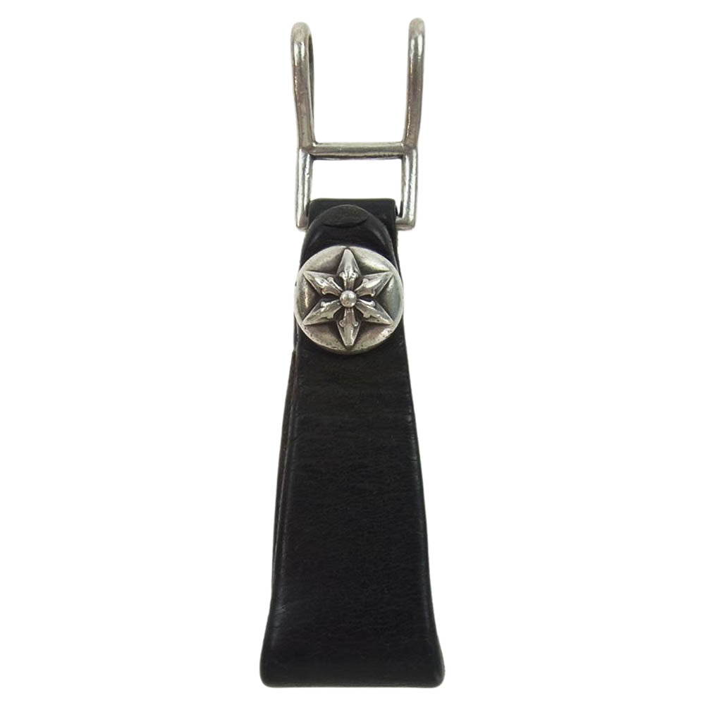 CHROME HEARTS クロムハーツ（原本無） BELT LOOP ベルトループ スターボタン ベルト ループ ブラック系【中古】
