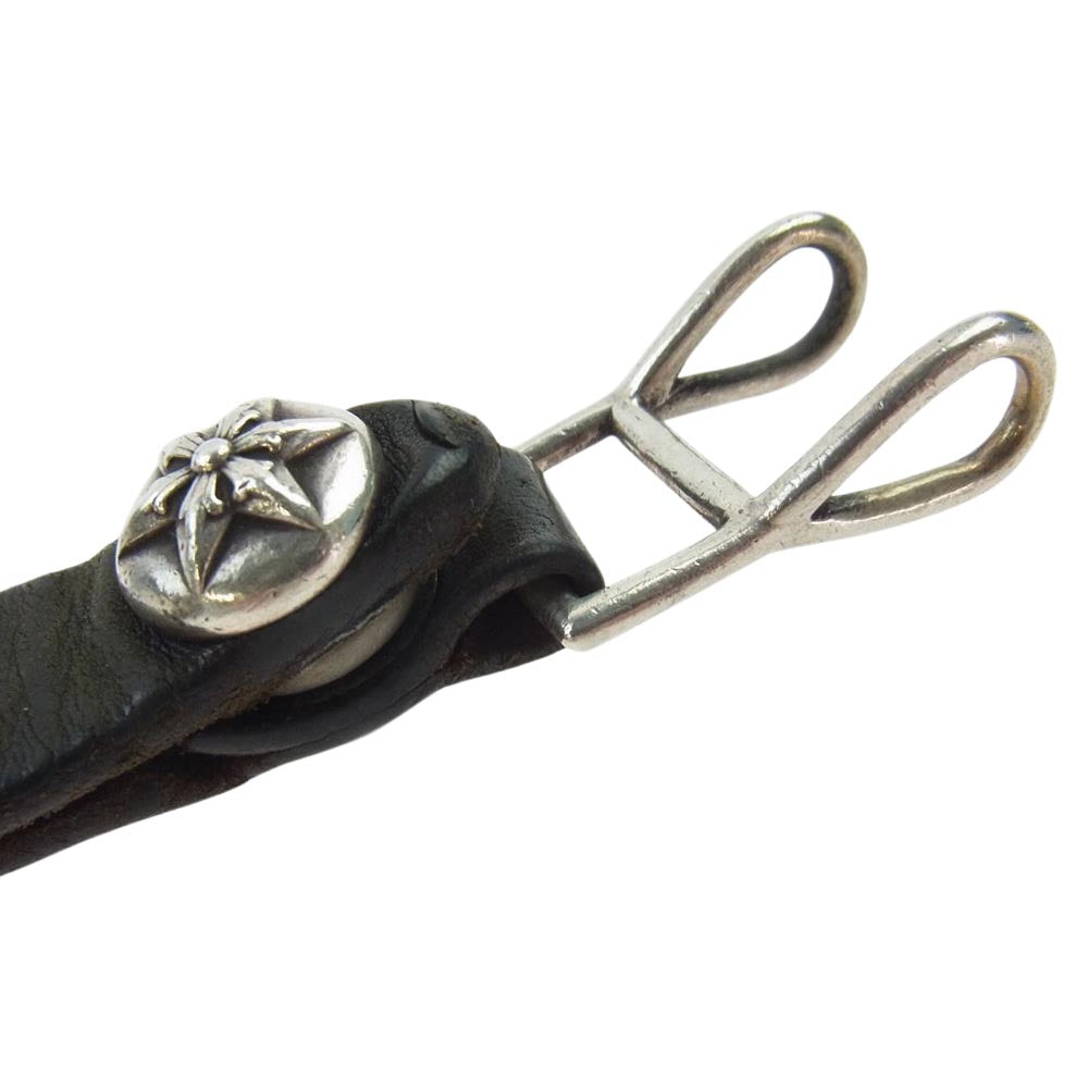 CHROME HEARTS クロムハーツ（原本無） BELT LOOP ベルトループ スターボタン ベルト ループ ブラック系【中古】