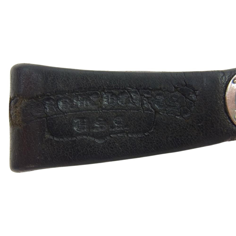 CHROME HEARTS クロムハーツ（原本無） BELT LOOP ベルトループ スターボタン ベルト ループ ブラック系【中古】
