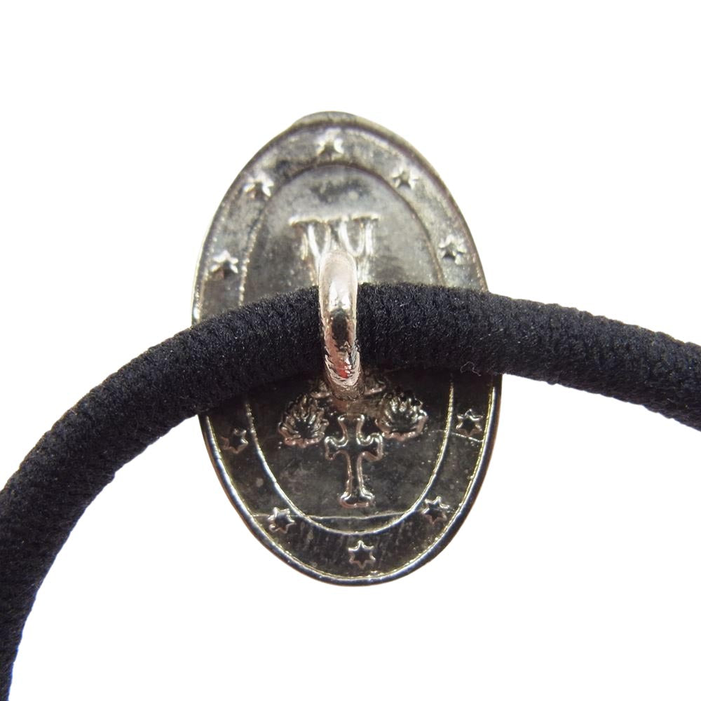 WACKO MARIA ワコマリア HAIR BAND ヘア バンド ヘアゴム オーバル コンチョ シルバー系 ブラック系【中古】