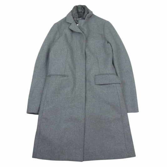 Herno ヘルノ イタリア製 中綿 ウール ジップアップ ロング コート グレー系【中古】