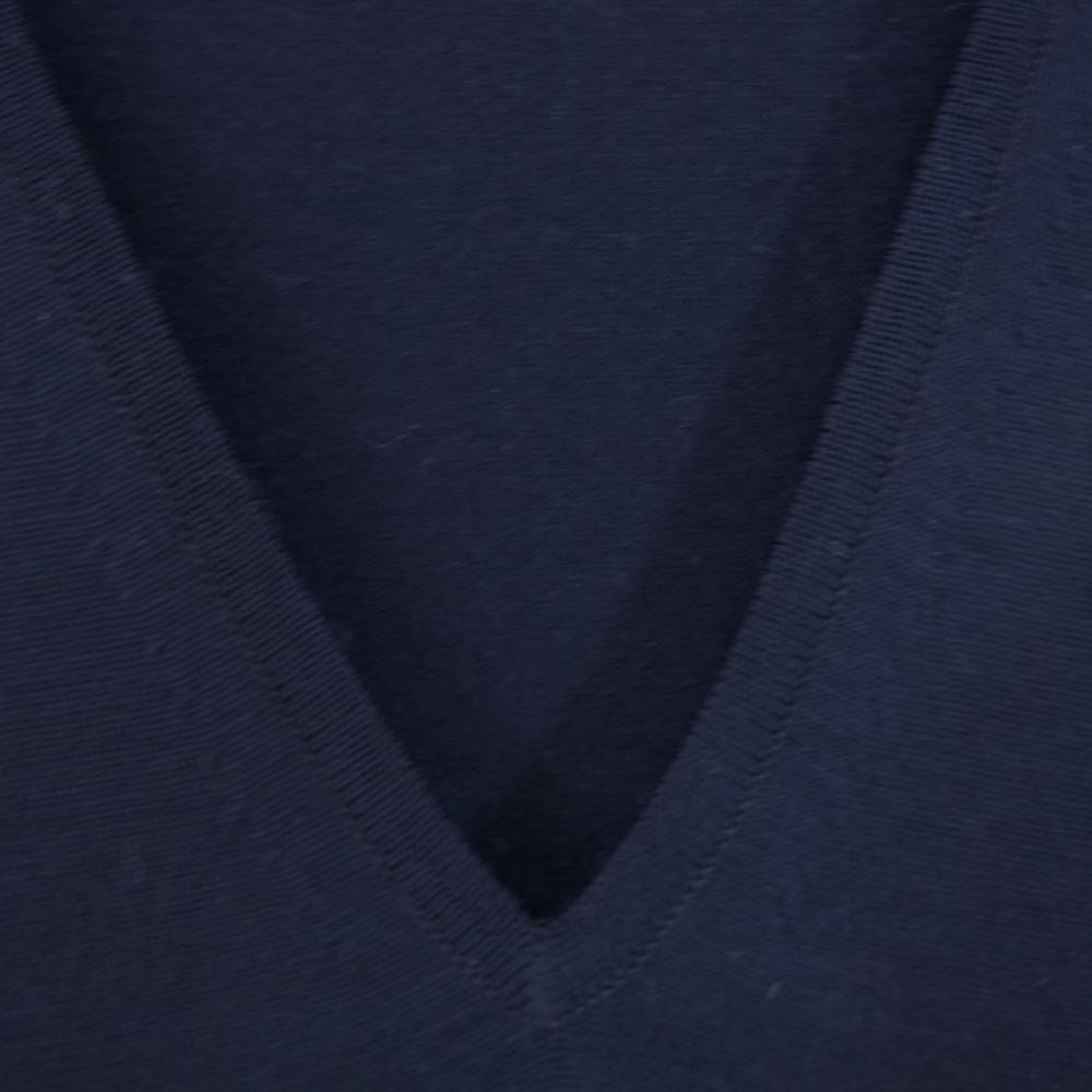 JOHN SMEDLEY ジョンスメドレー 英国製 ウール Vネック ニット セーター ネイビー系 S【中古】