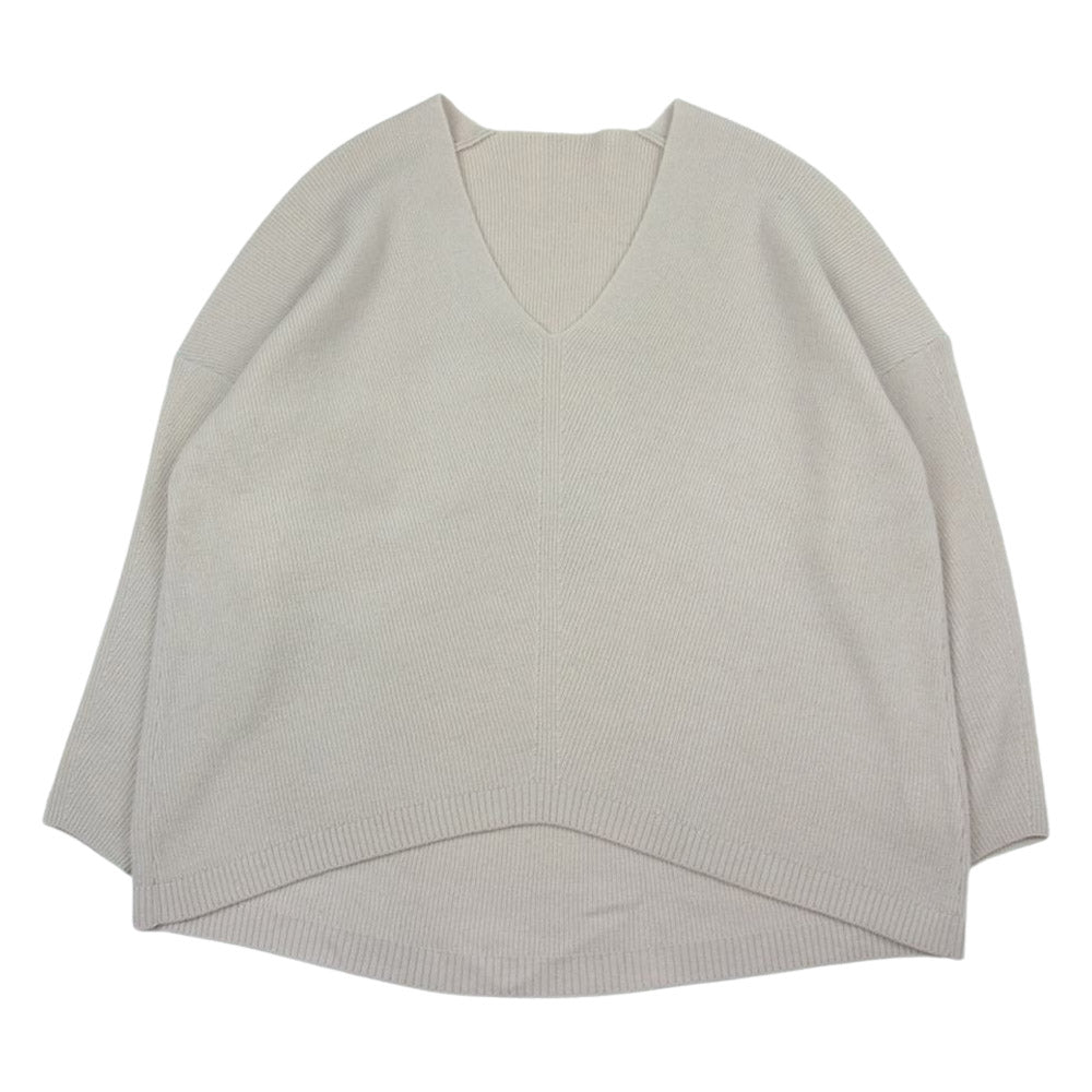 Deuxieme Classe ドゥーズィエムクラス 16AW 16-080-500-4450 MUSE ミューズ BULKY WOOL V Vネック プルオーバー ニット セーター オフホワイト系【中古】
