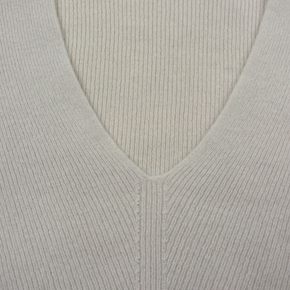 Deuxieme Classe ドゥーズィエムクラス 16AW 16-080-500-4450 MUSE ミューズ BULKY WOOL V Vネック プルオーバー ニット セーター オフホワイト系【中古】