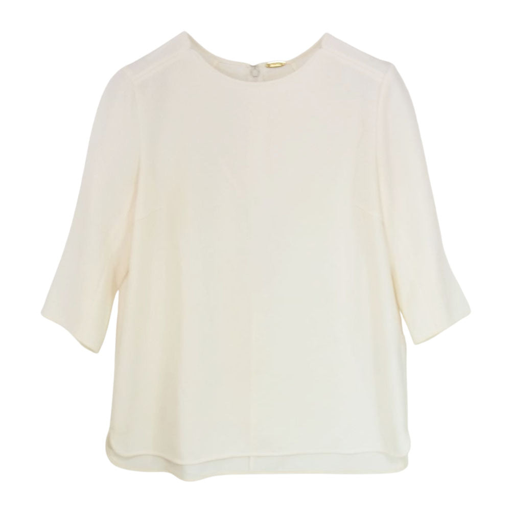Deuxieme Classe ドゥーズィエムクラス 14-050-500-4050 MUSE ミューズ トリアセジョーゼットプルオーバー カットソー Tシャツ オフホワイト系 サイズ表記無【美品】【中古】
