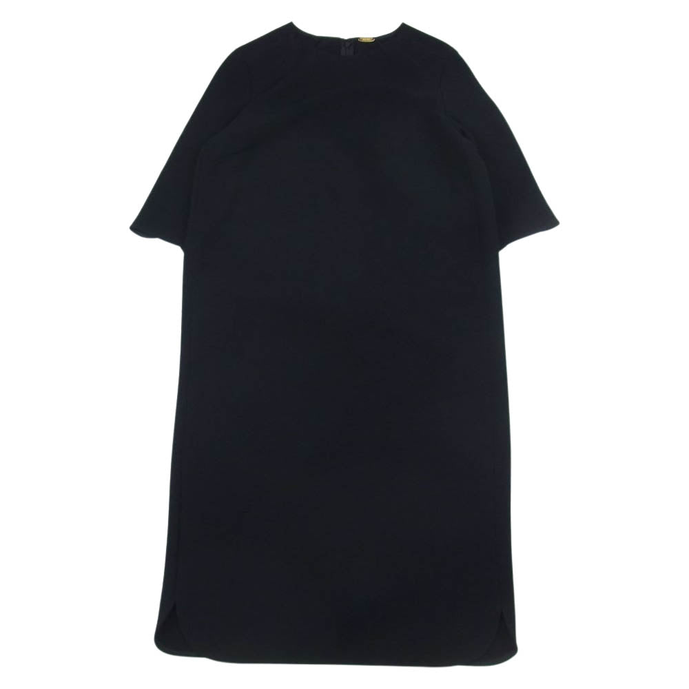Deuxieme Classe ドゥーズィエムクラス 19-040-500-4010 MUSE ミューズ トリアセジョーゼット7分袖ワンピース ブラック系 36【中古】