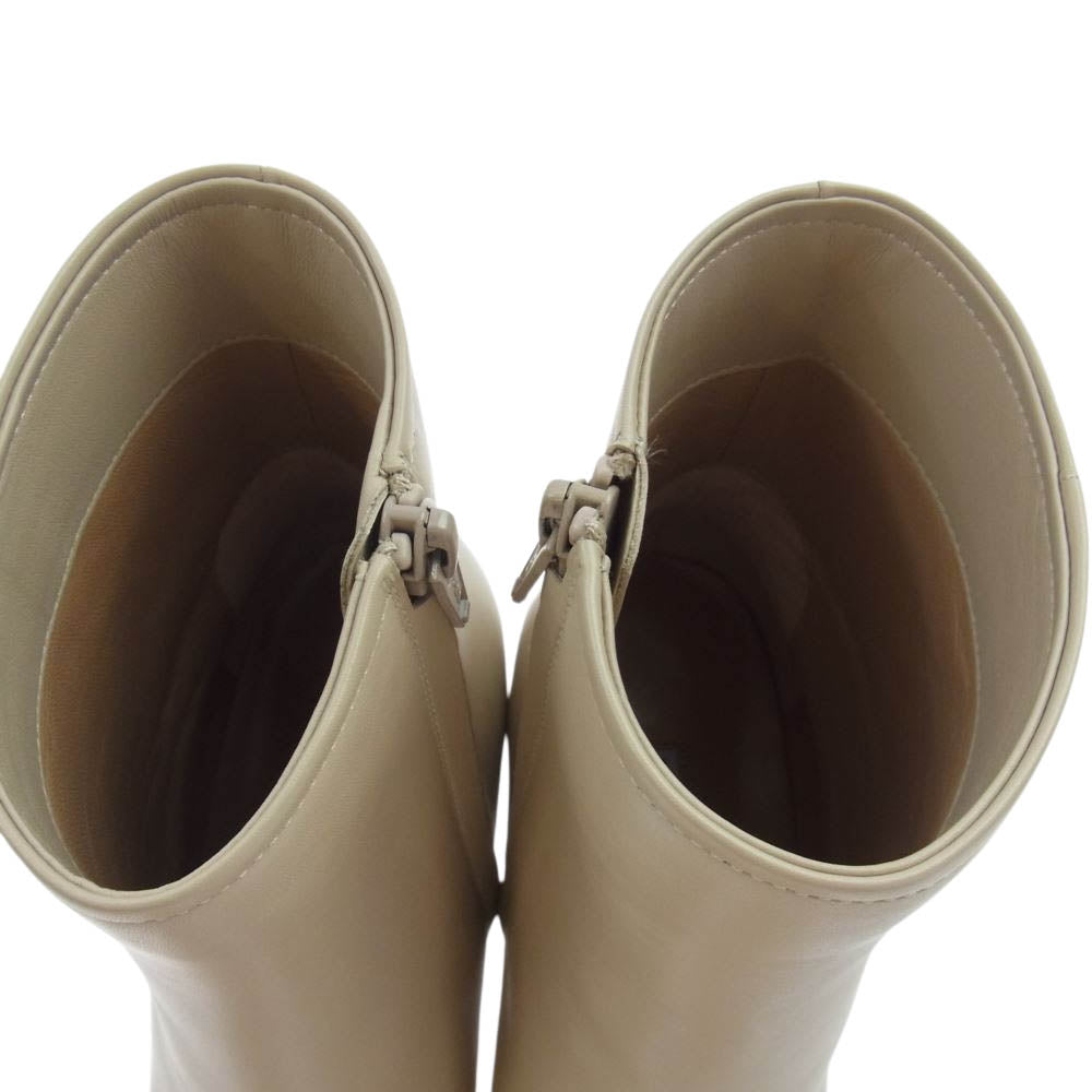 ペリーコ 19-093-923-0031-3-0 7355 METRO ROUND SHORT メトロ ラウンド ショート ヒールブーツ ベージュ系【極上美品】【中古】