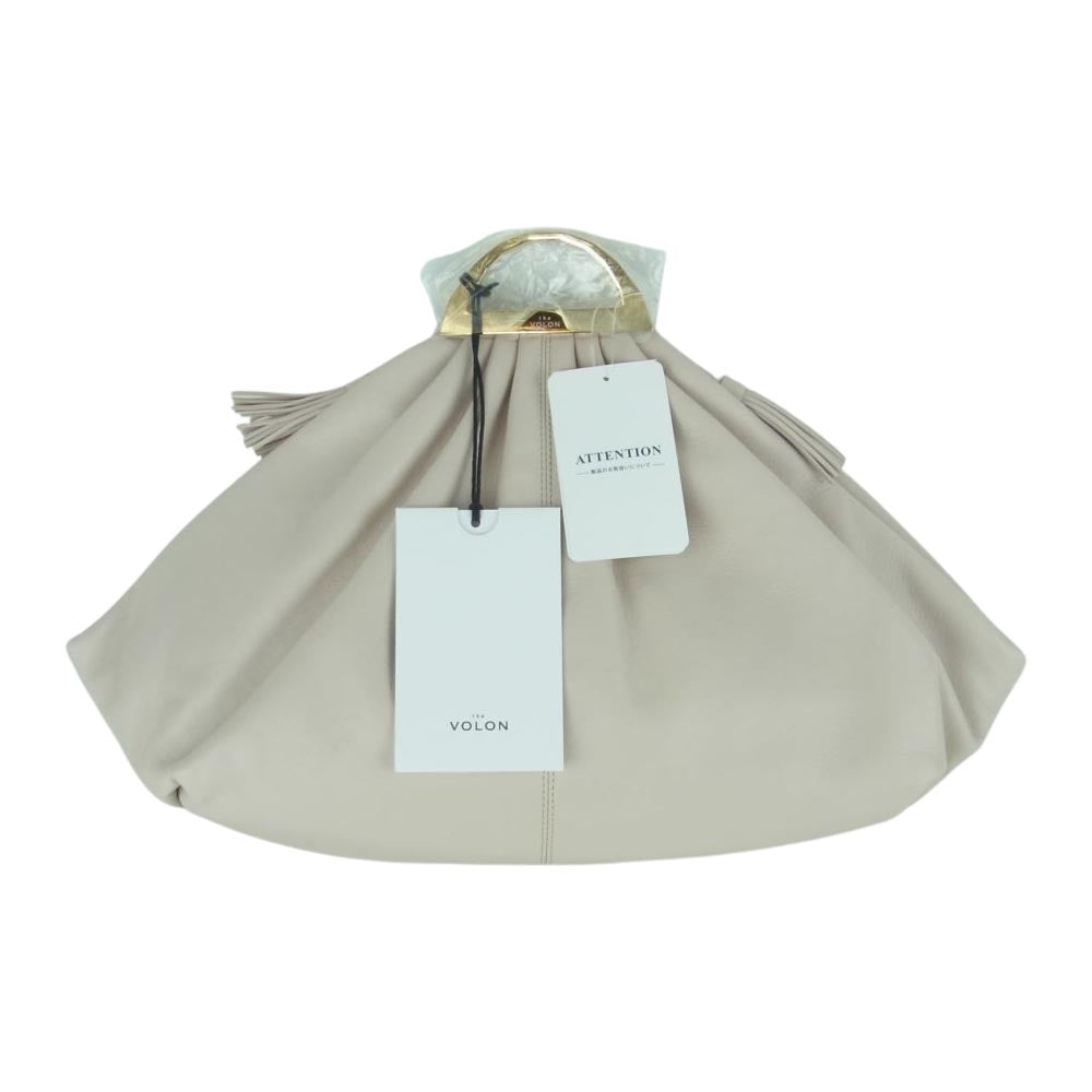 ザ ヴォロン 20-092-510-0029 B20 841 104 GABI CLUTCH BAG カウレザー フリンジ クラッチ セカンド ハンド バッグ ベージュ系【新古品】【未使用】【中古】