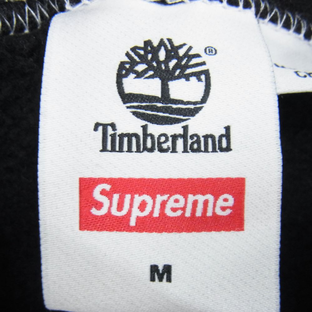 Supreme シュプリーム 23SS × Timberland Hooded Sweat shirt ティンバーランド プルオーバー フーディー スウェット パーカ ブラック系 M【中古】
