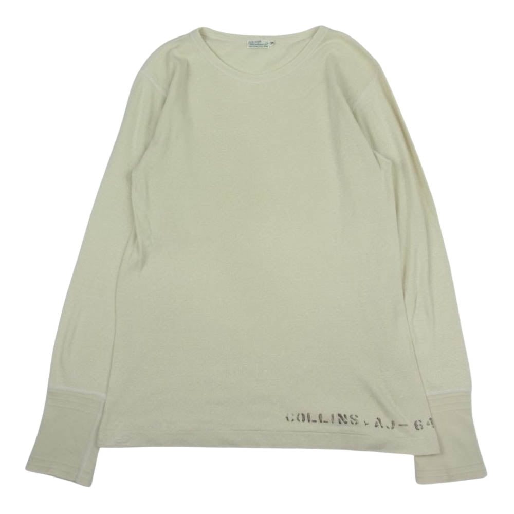 WAREHOUSE ウエアハウス ワッフル サーマル カットソー 長袖 Tシャツ オフホワイト系 38【中古】