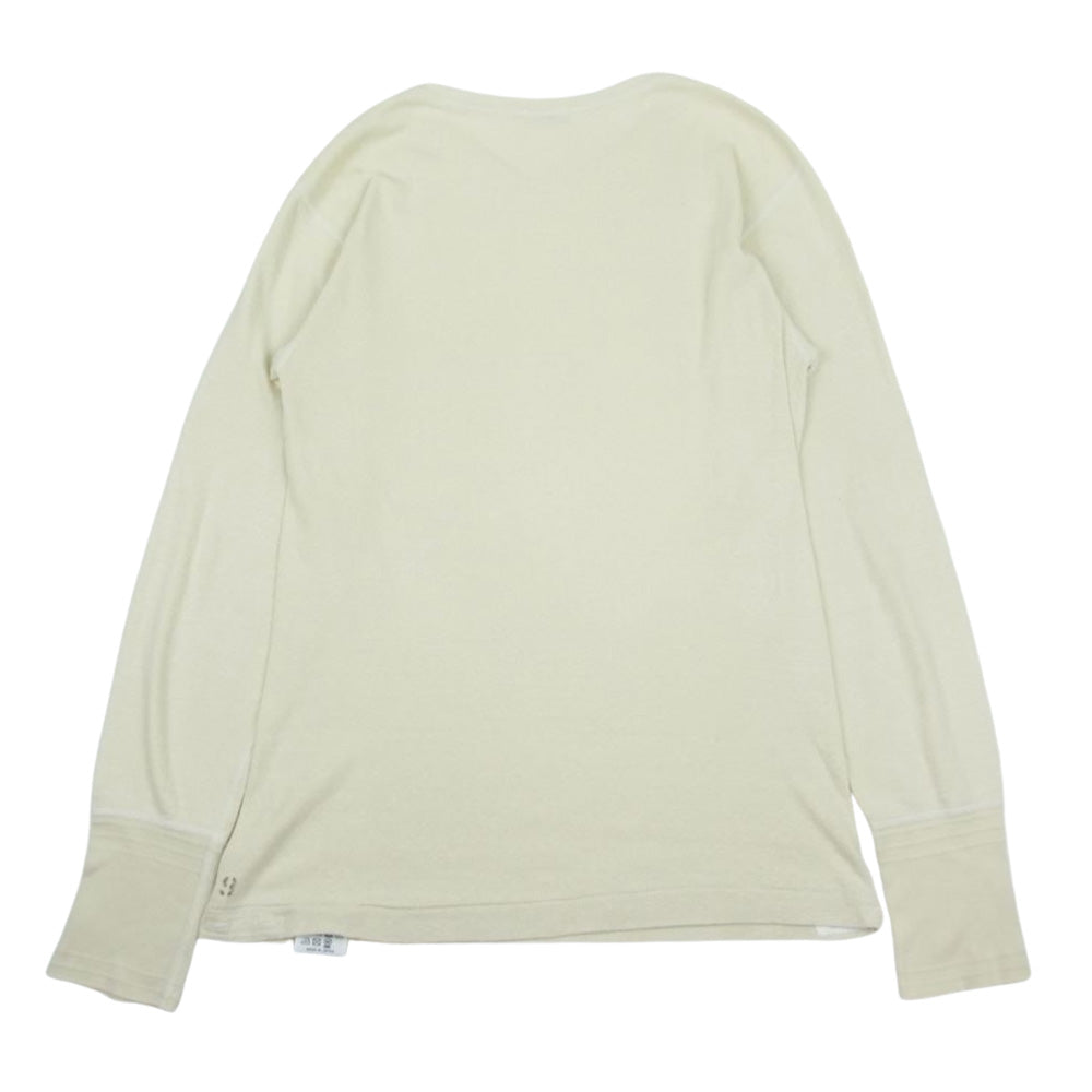 WAREHOUSE ウエアハウス ワッフル サーマル カットソー 長袖 Tシャツ オフホワイト系 38【中古】